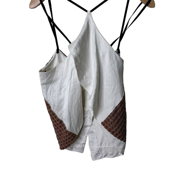 MAIYET Embellished Cotton Blend Cut Out Top Size 36 - Picture 6 of 12